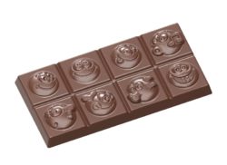 Chocolate World Frame Moulds - CW1589 - Tablet Smiley - 36gm - 97x48x8mm