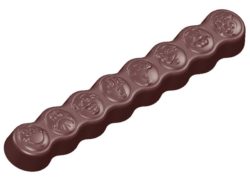Chocolate World Frame Moulds - CW1590 - Smiley Bar 8 Face - 94gm - 200x33x17mm