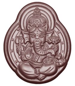 Chocolate World Frame Moulds - CW1608 - Ganesha - 11.7gm - 55x45x7mm