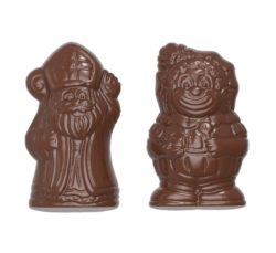 Chocolate World Frame Moulds - CW1616 - Caraque St Nicholas & Pete 2 Fig. - 10gm - 55x31x10mm
