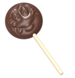 Chocolate World Frame Moulds - CW1623 - Lollipop Smiley - 16.5gm - 49.5x49.5x11mm