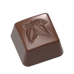 Chocolate World Frame Moulds - CW1637 - Stamp Cocoa Square - 10gm - 26x26x16mm