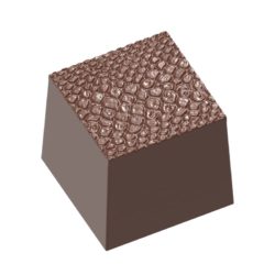 Chocolate World Frame Moulds - CW1675 - Structura 1 Leather - 12gm - 22.5x22.5x20mm