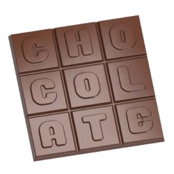 Chocolate World Frame Moulds - CW1685 - Square Tablet Chocolate - 75gm - 100x100x8mm