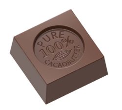Chocolate World Frame Moulds - CW1687 - Cube 100% Cacaobutter - 8gm - 26x26x12mm