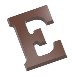 Chocolate World Frame Moulds - CW1704 - Letter E 200 Gr - 200gm - 175.5x117x13.12mm