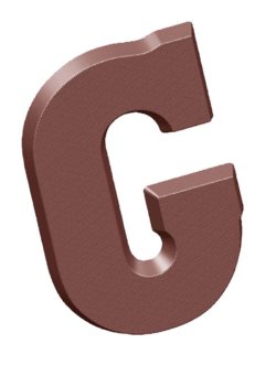 Chocolate World Frame Moulds - CW1706 - Letter G 200 Gr - 200gm - 175.5x117x12.67mm