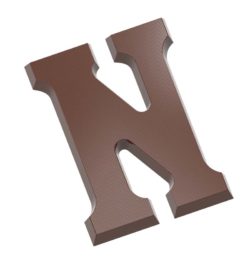 Chocolate World Frame Moulds - CW1713 - Letter N 200 Gr - 200gm - 175.5x117x11.79mm