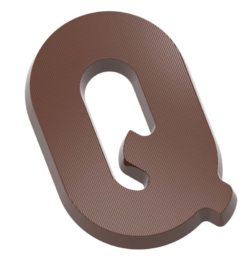 Chocolate World Frame Moulds - CW1716 - Letter Q 200 Gr - 200gm - 175.5x117x11.73mm