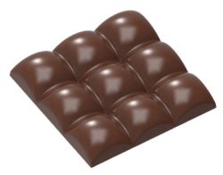 Chocolate World Frame Moulds - CW1898 - Tablet Square Sphere - Alexandre Bourdeaux - 77.5gm - 79.55x79.55x13.45mm