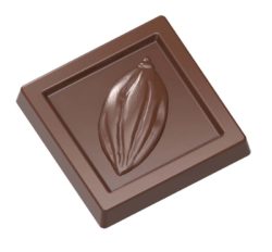 Chocolate World Frame Moulds - CW1901 - Caraque Cocoa Bean - 5gm - 31.5x31.5x5mm