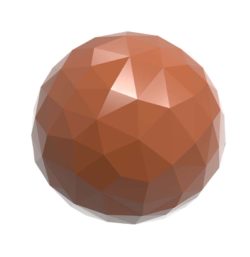 Chocolate World Frame Moulds - CW1909 - Half Sphere Facet 25mm - 5gm - 25x25x12.5mm