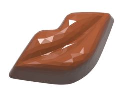 Chocolate World Frame Moulds - CW1937 - Lips Facet - 8.5gm - 42x21.5x15mm