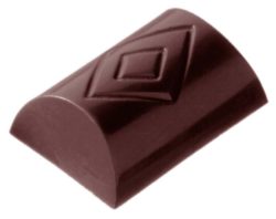 Chocolate World Frame Moulds - CW2084 - Buche Lozenge - 6gm - 29x20x10mm