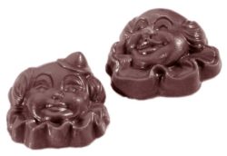 Chocolate World Frame Moulds - CW2318 - Clown 2 Fig. - 11gm - 43x43x11mm