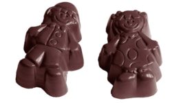 Chocolate World Frame Moulds - CW2366 - Mini Kids 2 Fig. - 11gm - 39x28x15mm