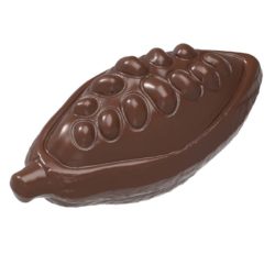 Chocolate World Frame Moulds - CW2397 - Cocoa Bean Open - 6.5gm - 49x24x24mm