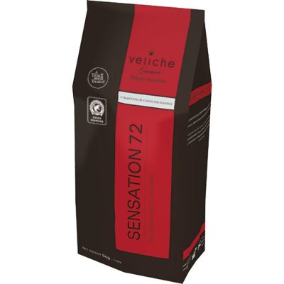 Veliche dark chocolate chips gourmet sensation 72 5kg bag
