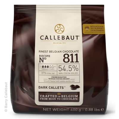 Callebaut dark chocolate chips couverture 811 400g bag