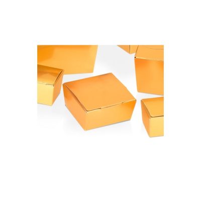 4 Choc Ballotin; Matte Gold Bag of 50
