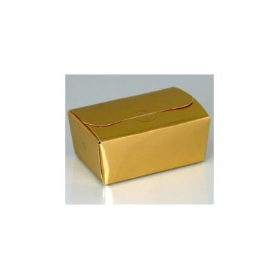 375g Fold Flat Ballotin; Shiny Gold Bag of 50