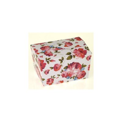 125g Fold Flat Ballotin; Pink Floral Bag of 50
