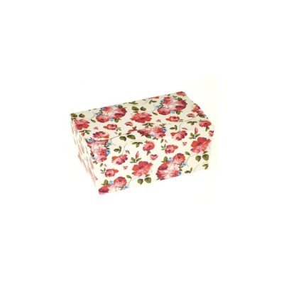 500g Fold Flat Ballotin; Pink Floral Bag of 50