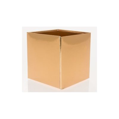Truffle box; Shiny Gold Folding Base Pack of 25