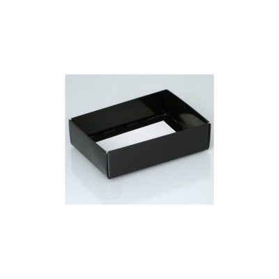 6 Choc black Gloss Folding Base Bag of 25