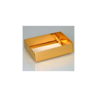 6 Choc Shiny Gold Folding Base Bag of 25