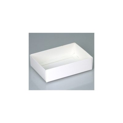 6 Choc White Gloss Folding Base Bag of 25