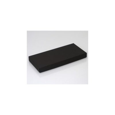 18 Choc Solid black Ribbed Folding Lid Bag of 25