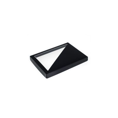 24 Choc Shiny black FoldgLid w.Triangular Win Bag of 25
