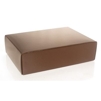6 Choc Solid brown Folding Lid Bag of 25