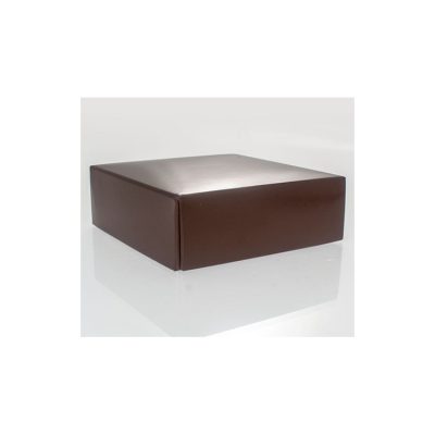Truffle box; brown Folding Lid Pack of 25