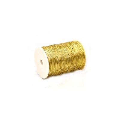 Elasticated Metallic Cord; Gold 457m spool