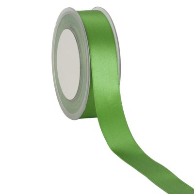 Double Face Satin Ribbon; Green 25m reel