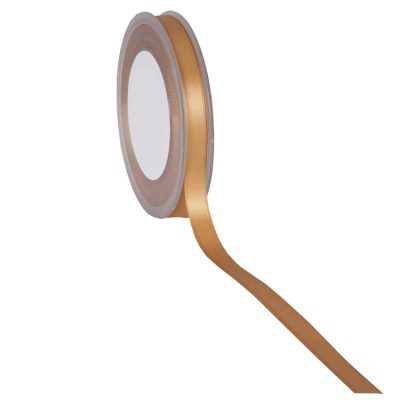 Double Face Satin Ribbon; Gold 25m reel