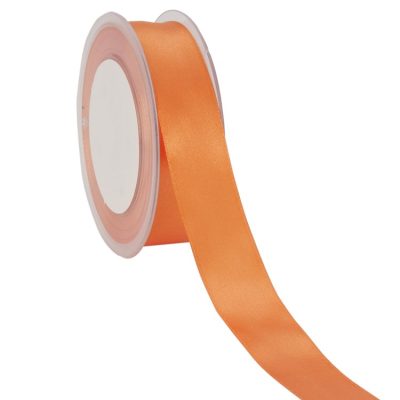 Double Face Satin Ribbon; Light Orange 25m reel
