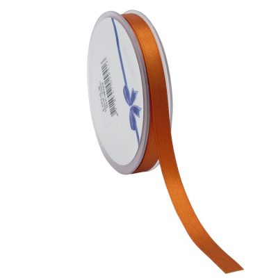 Double Face Satin Ribbon; Burnt Orange 25m reel