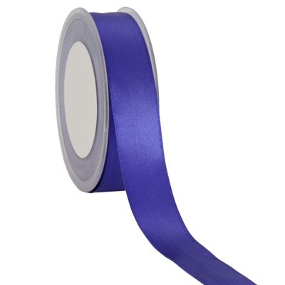Double Faced Satin Ribbon; Deep Purple 25m reel