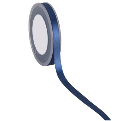 Double Faced Satin Ribbon; dark Blue 25m reel