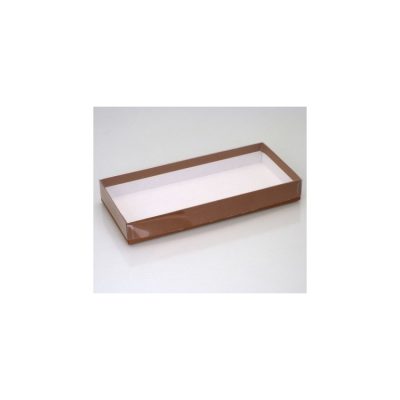 18 Choc Rigid Base & PET Lid; Cappuccino Pack of 20