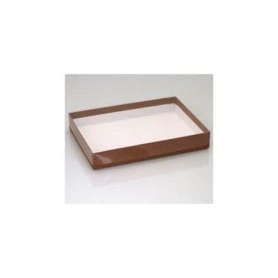 24 Choc Rigid Base & PET Lid; Cappuccino Pack of 20