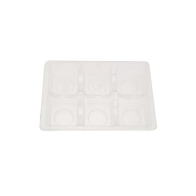 Clear PET Rectangle Inserts for 6 chocolates Pack of 25