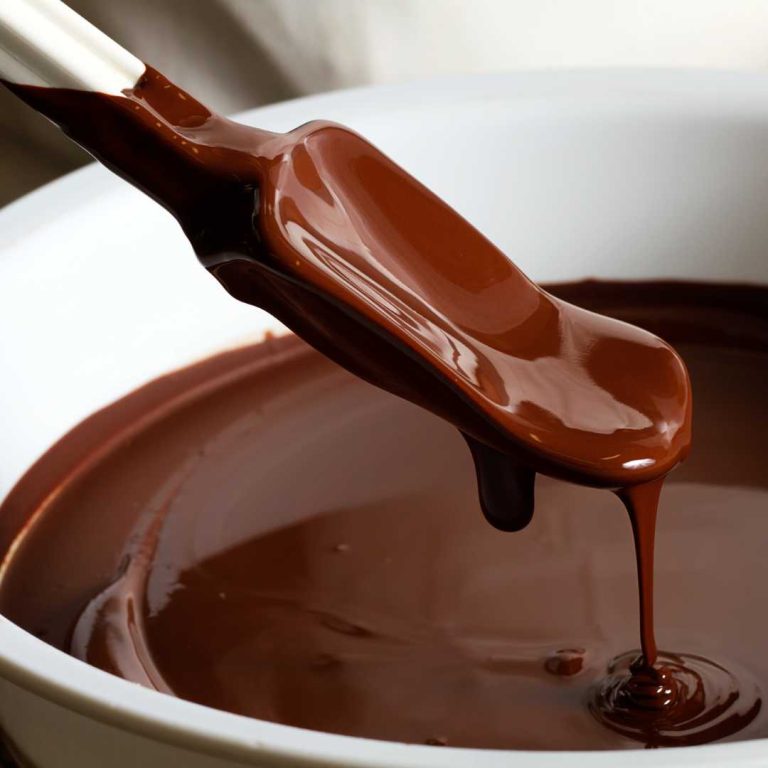 Spatula dipped in a bowl of chocolate - chocolate business equipment