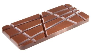Chocolate World Frame Moulds - CW1769 - Tablet Slanting Fault Line - 45gm - 124.5x55.5x6.5mm