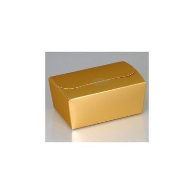 375g Fold Flat Ballotin; Matte Gold Bag of 50