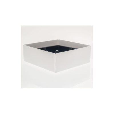 4 Choc White Gloss Folding Base Pack of 25