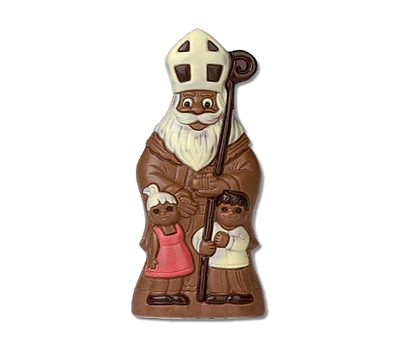 Chocolate World Hollow Figure Moulds - HB8131 - Saint Nicolas + Children 250mm - 250x103x62mm